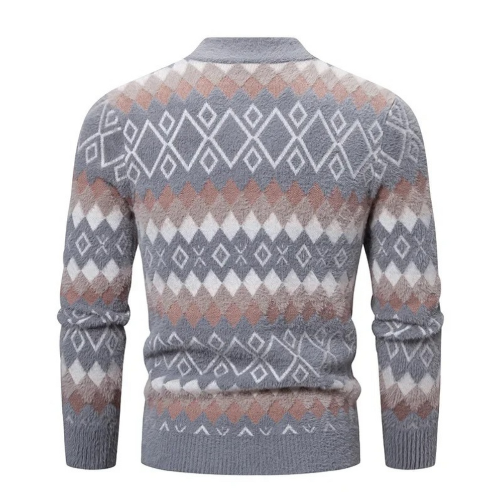 Felix - Slim fit trui met lange mouwen en klassieke ronde hals