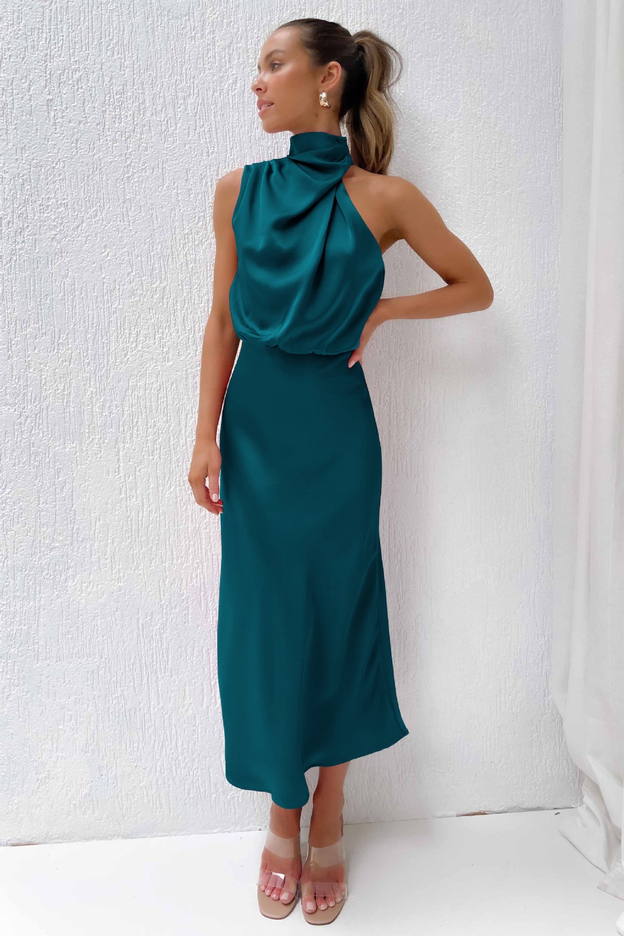 SilkElegance™ - Off Shoulder Jurk