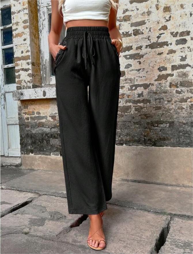Ferda - Stijlvolle losse broek met flatterende hoge taille