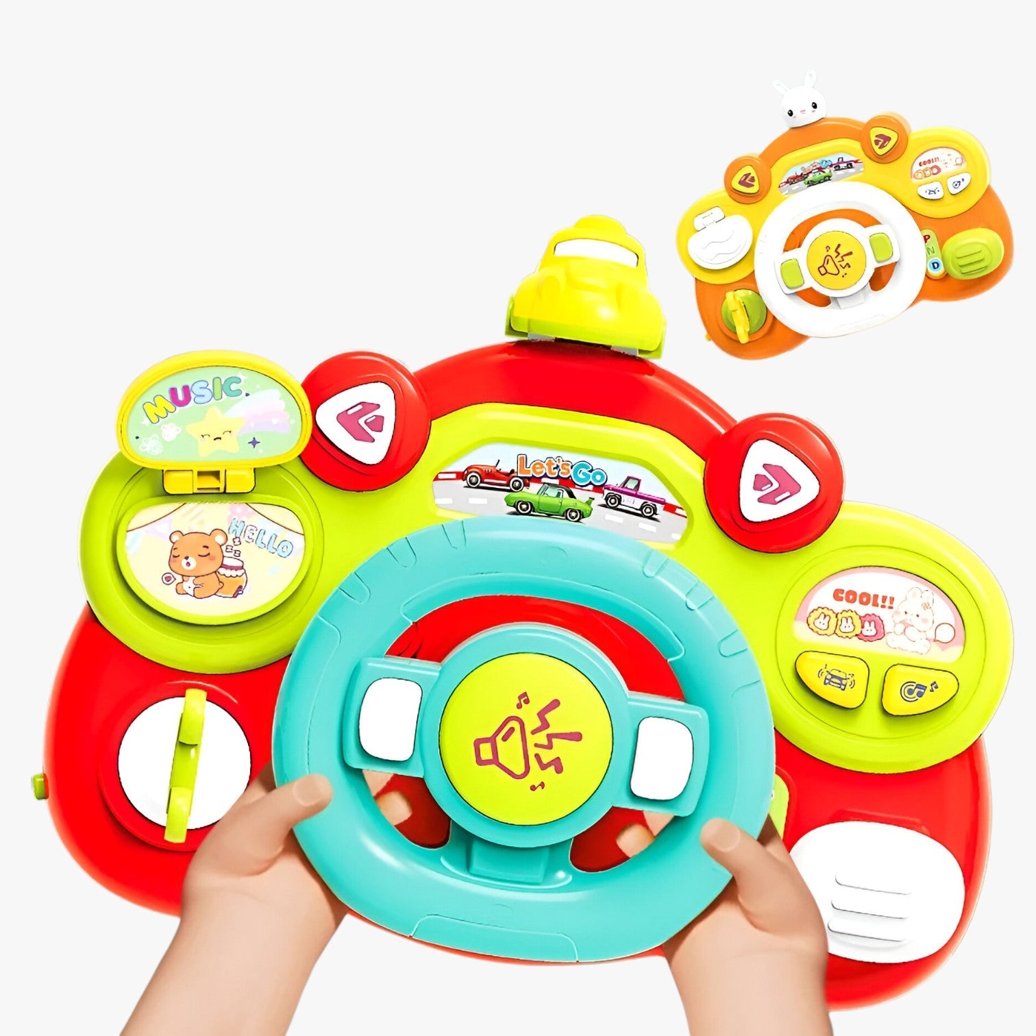 Teo - Interactief Stuurwiel met Muziek en Puzzels voor Educatieve Speelplezier voor Kinderen-4