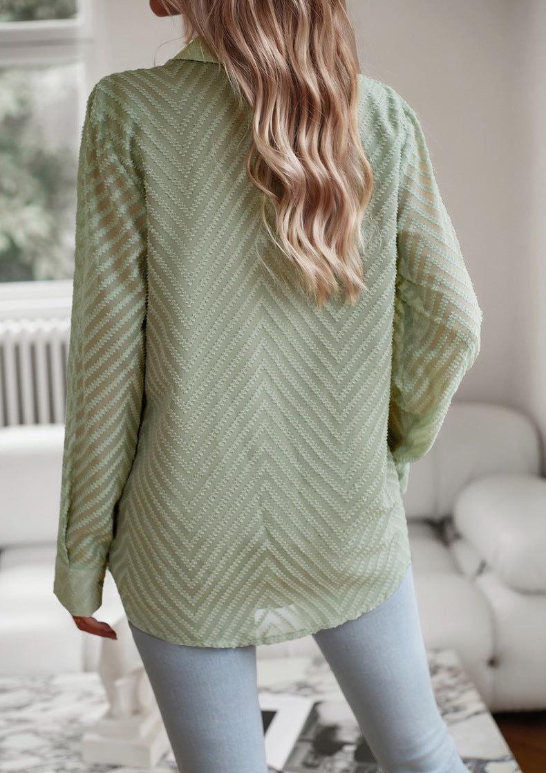 Dani – Stijlvol button-up overhemd met opgerolde mouwen en borstzak