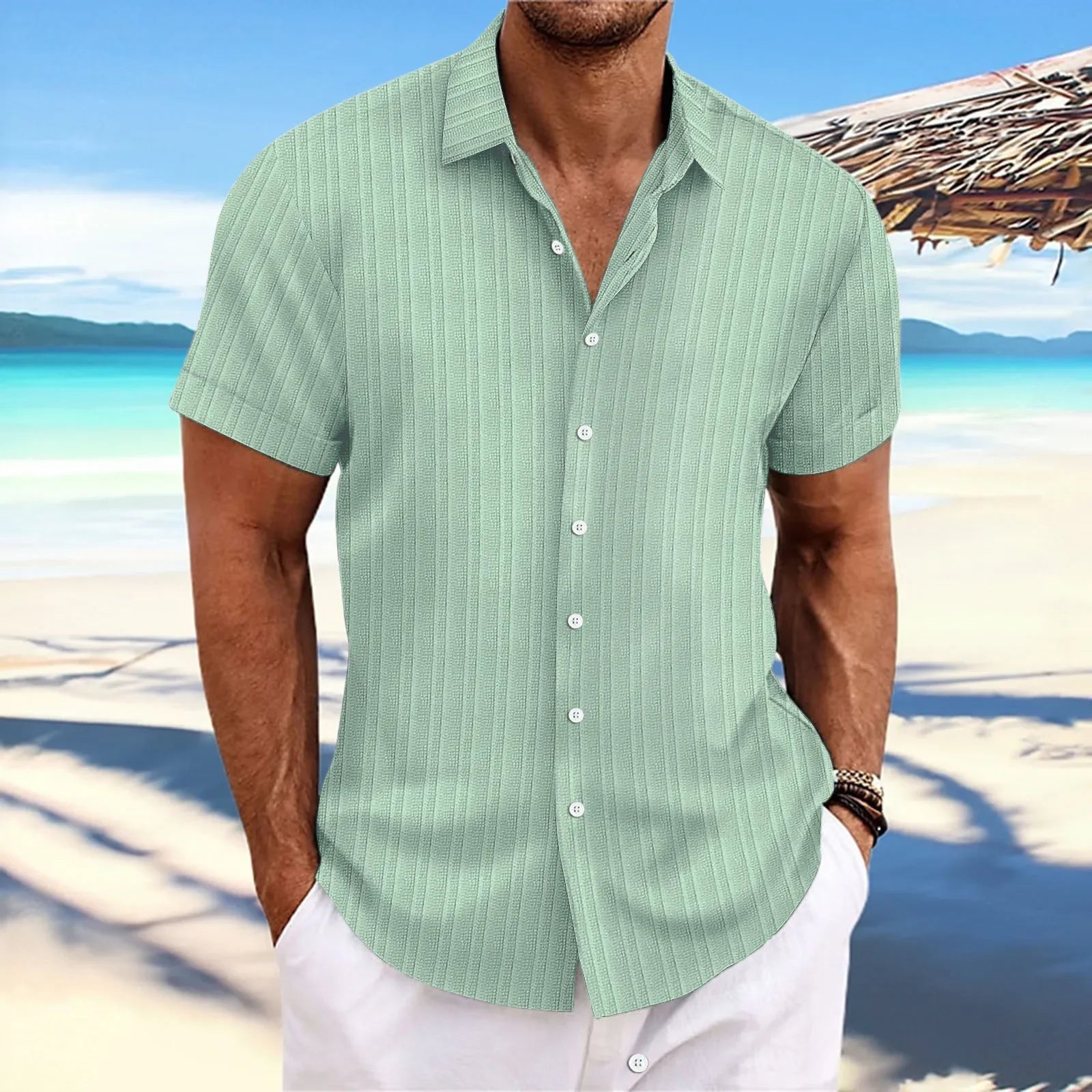 Fritz - Laid-Back Shirt met Halve Mouwen