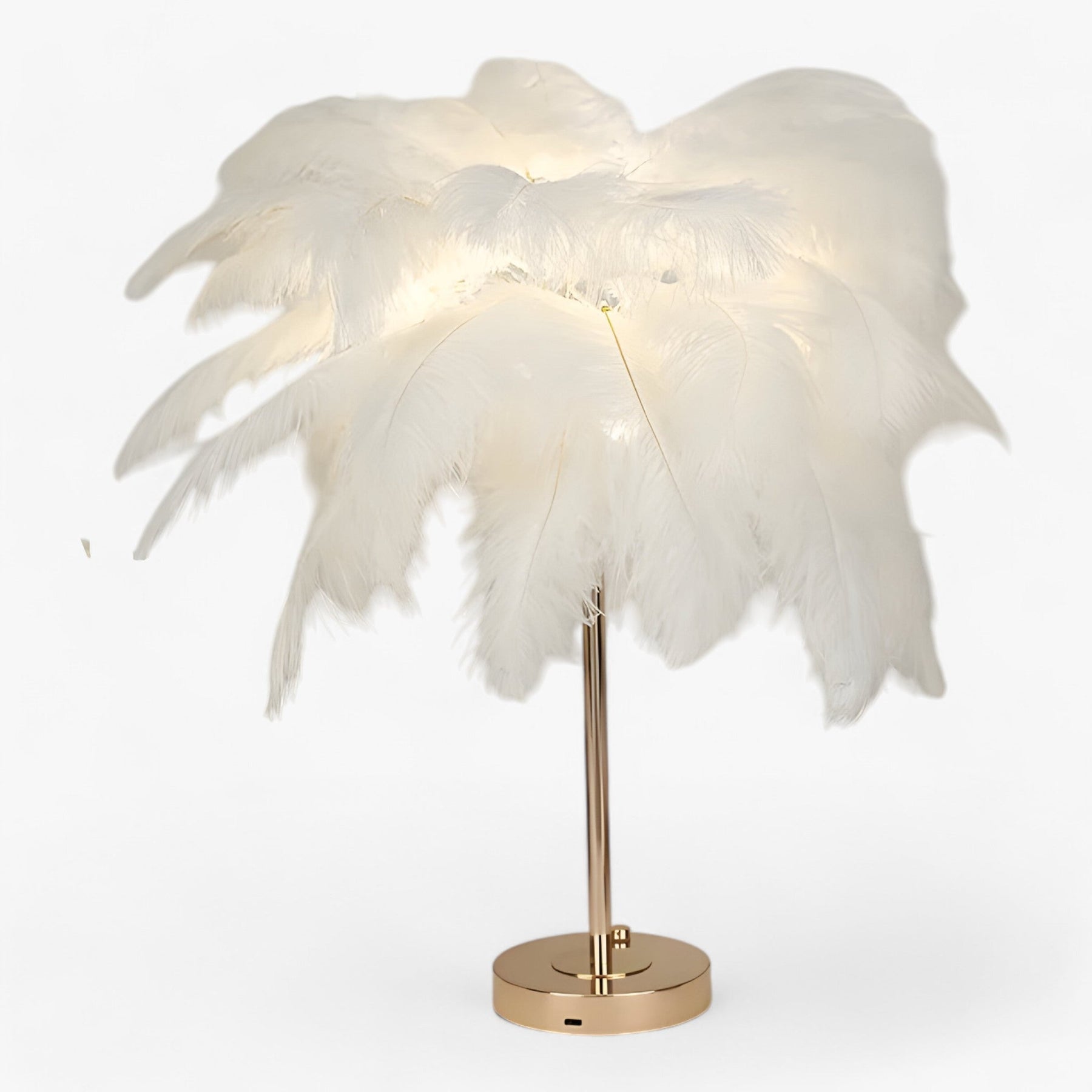 FeatherGlow - Door aanraking geactiveerde LED-lamp met elegante veren