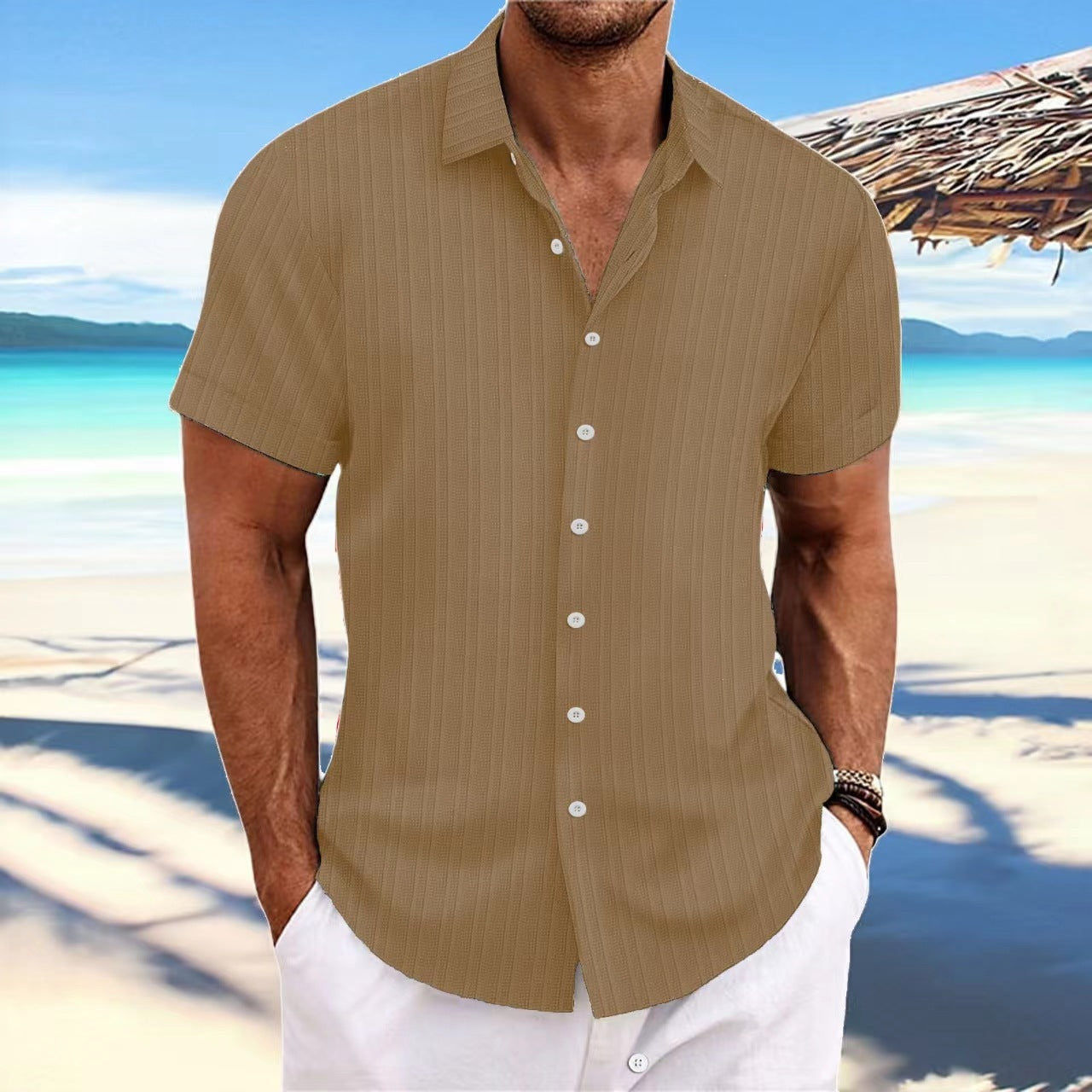 Fritz - Laid-Back Shirt met Halve Mouwen