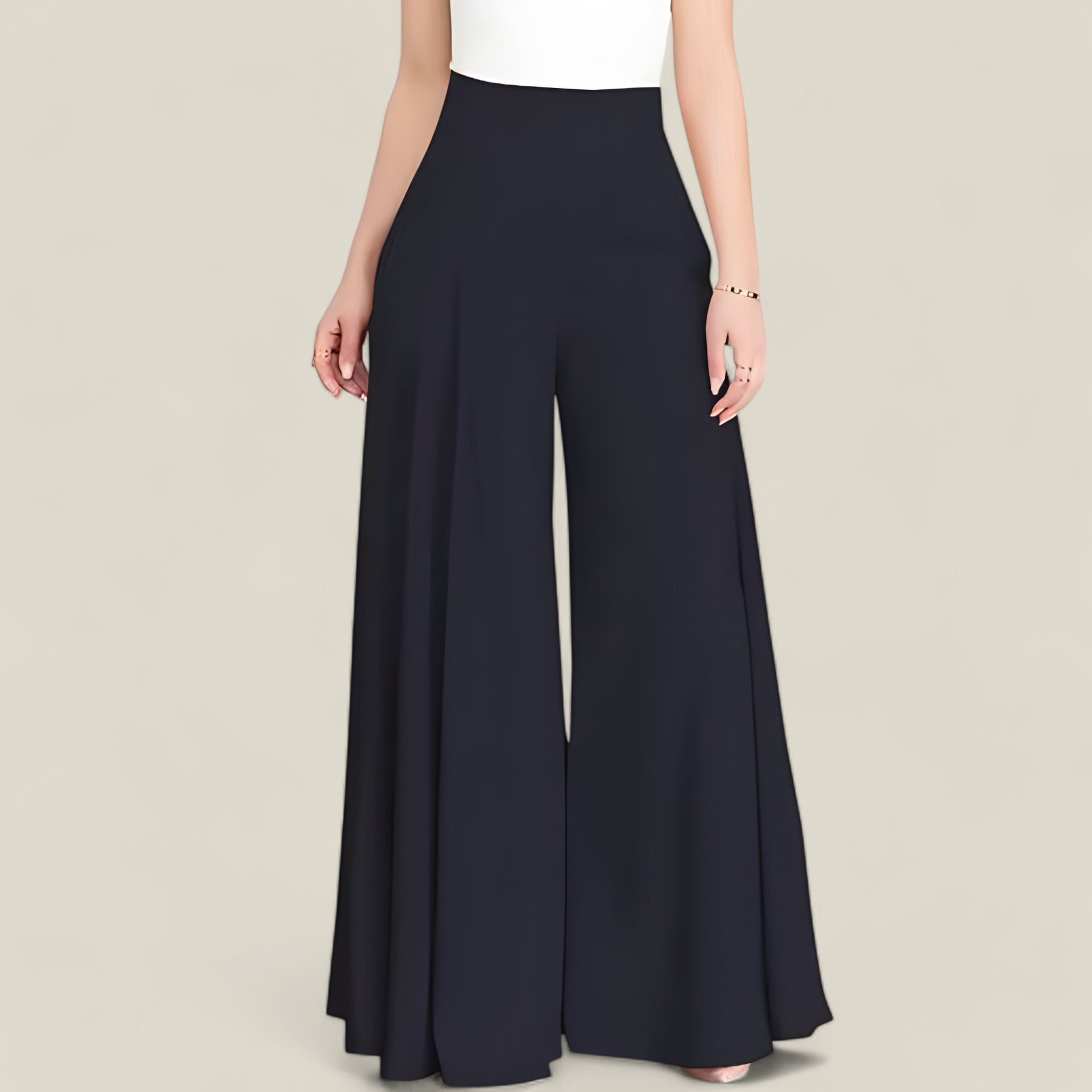 Anna - Flare broek met hoge taille en modern silhouet