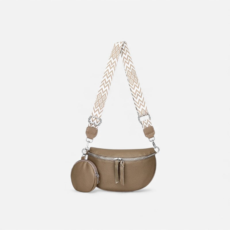 Emma – Schoudertas met Afneembare Bandjes en Ritsvakken