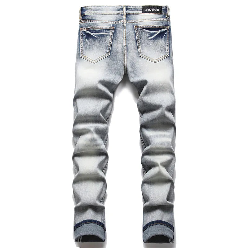 Ryder - Distressed Slim-Fit Jeans met functionele zakken