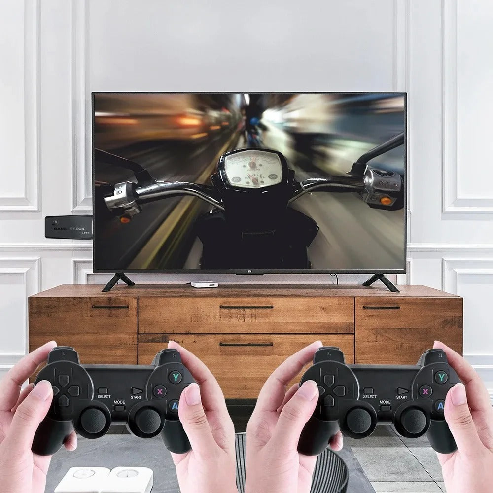 RetroArcade – 4K Spelconsole met 2 Draadloze Controllers en Ingebouwde Spelbibliotheek