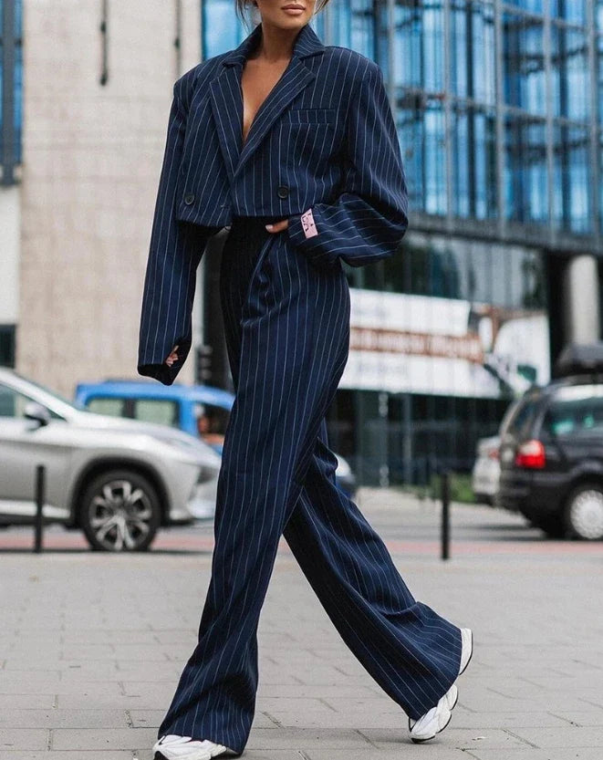 Olivia - Elegante tweedelige blazerset met lange mouwen
