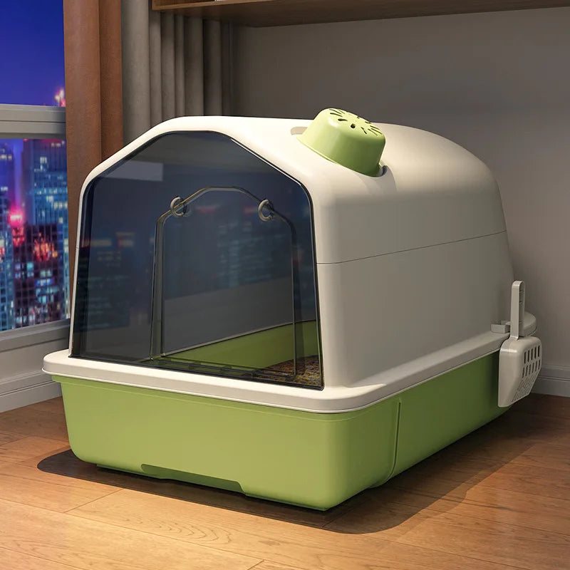 PawVault – Grote kattenbak met deksel en hoge zijkanten