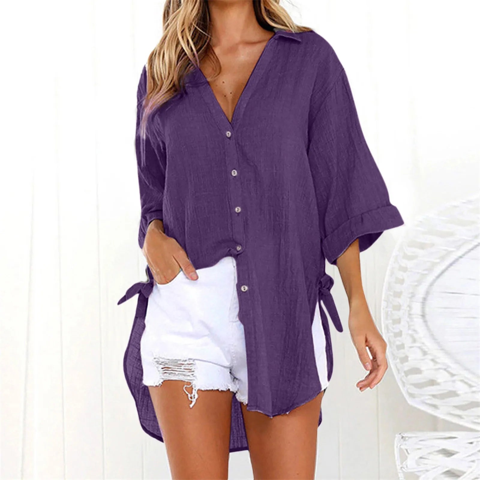 Sophie - Flatterende button-down met eigentijdse details