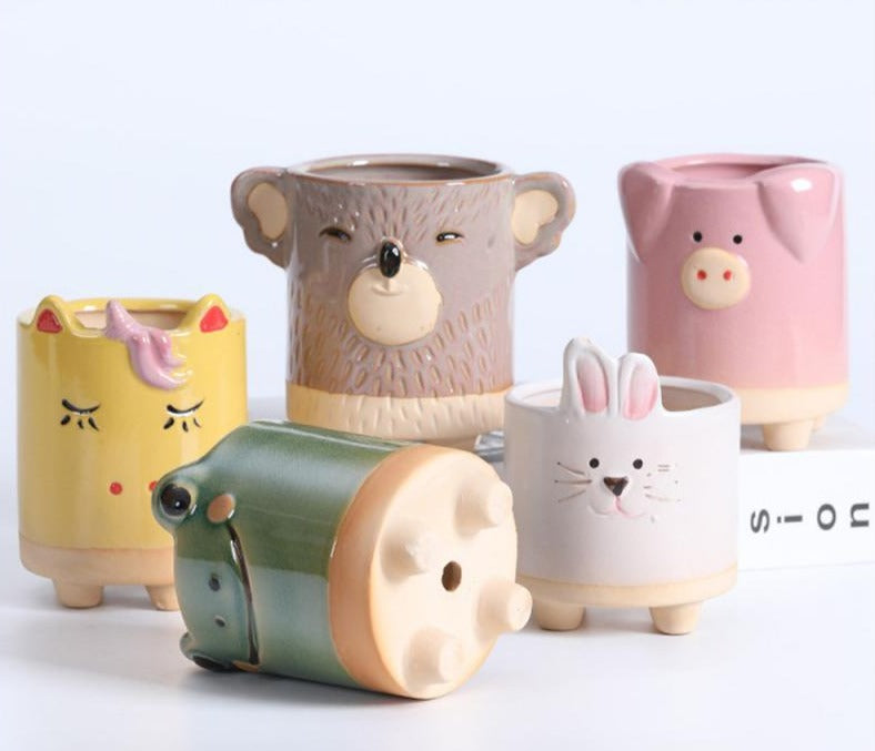 ZooPots - Speelse bloempotten in de vorm van dieren met leuke cartoonontwerpen