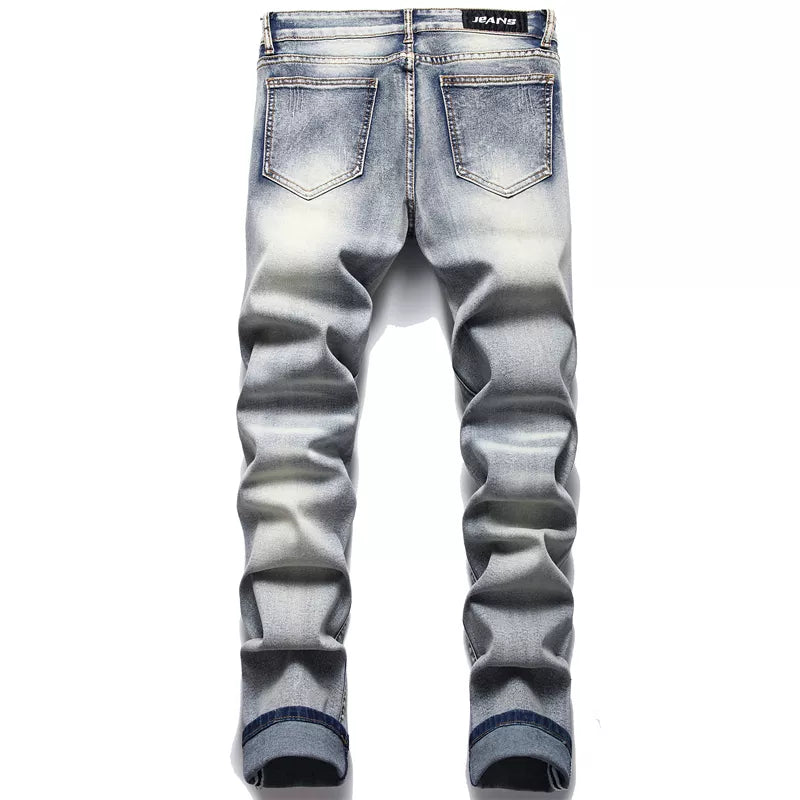 Ryder - Distressed Slim-Fit Jeans met functionele zakken
