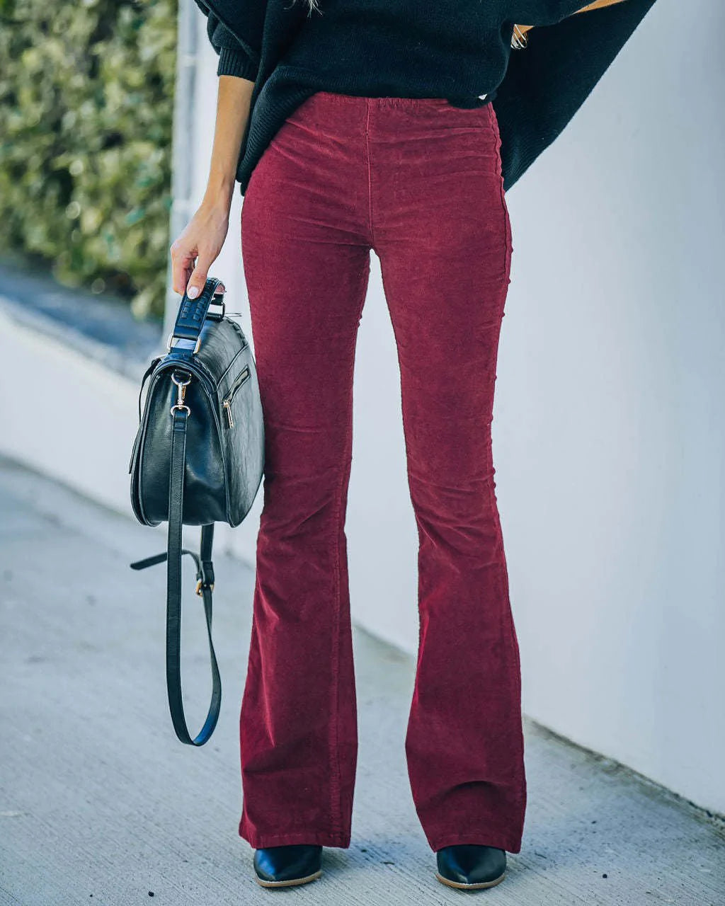 Lily – Hoge taille flared broek met wijde pijpen