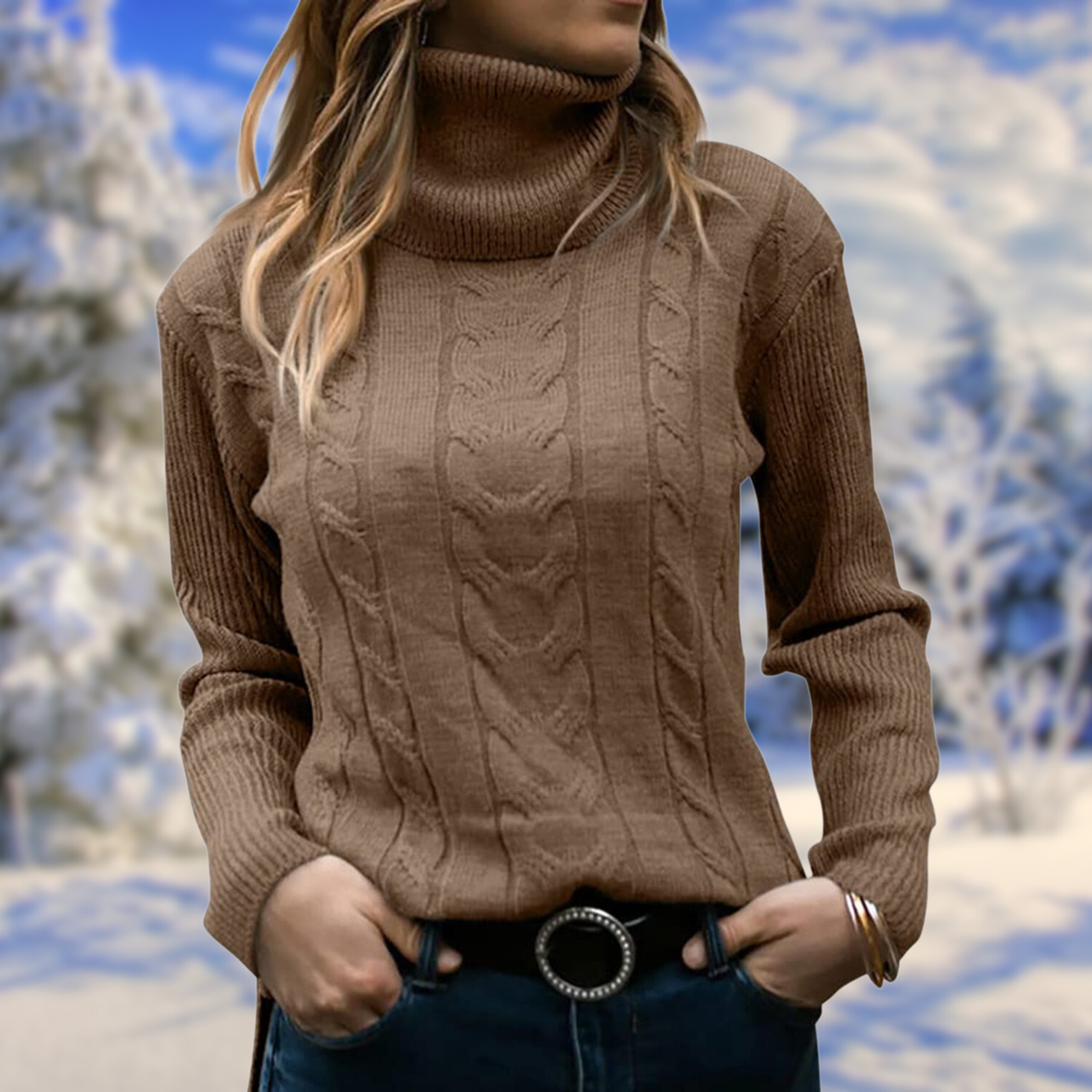 Freya - Elegante Single-Breasted Sweater met Geruite Kraag