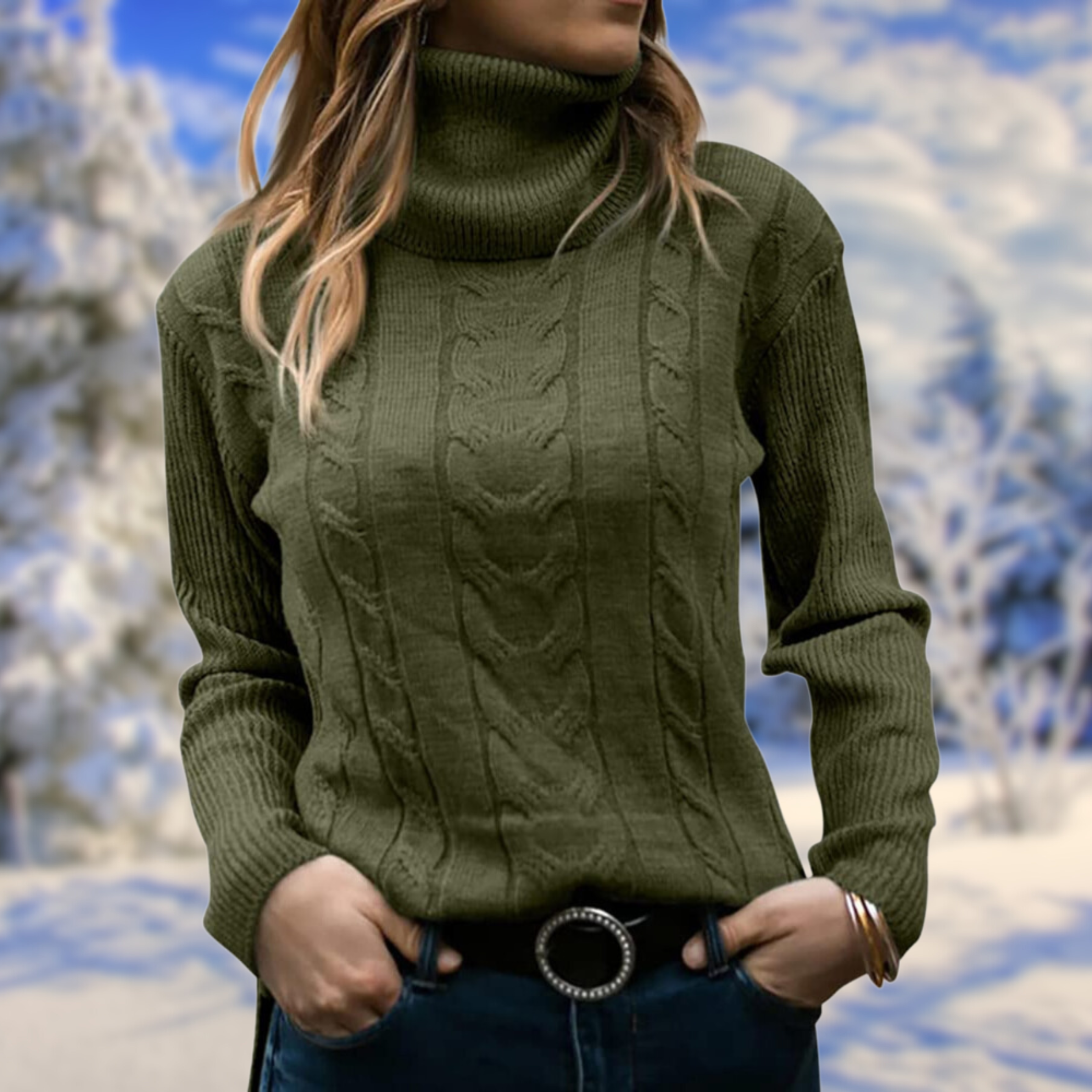 Freya - Elegante Single-Breasted Sweater met Geruite Kraag