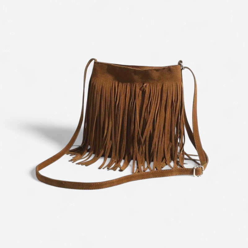 Diane – Schoudertas met kwastontwerp en verstelbare riem