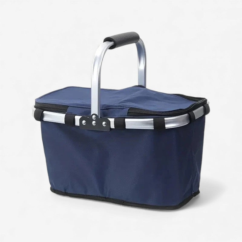 CarryFold – Opvouwbare Mand met Handvat en Ritssluiting