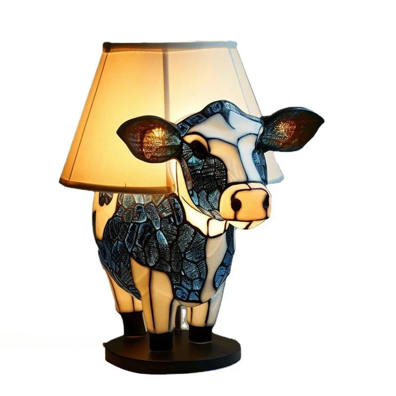LuminaWild – Handgemaakte Hars Kunstlamp met 14 Kleurrijke Diermotieven