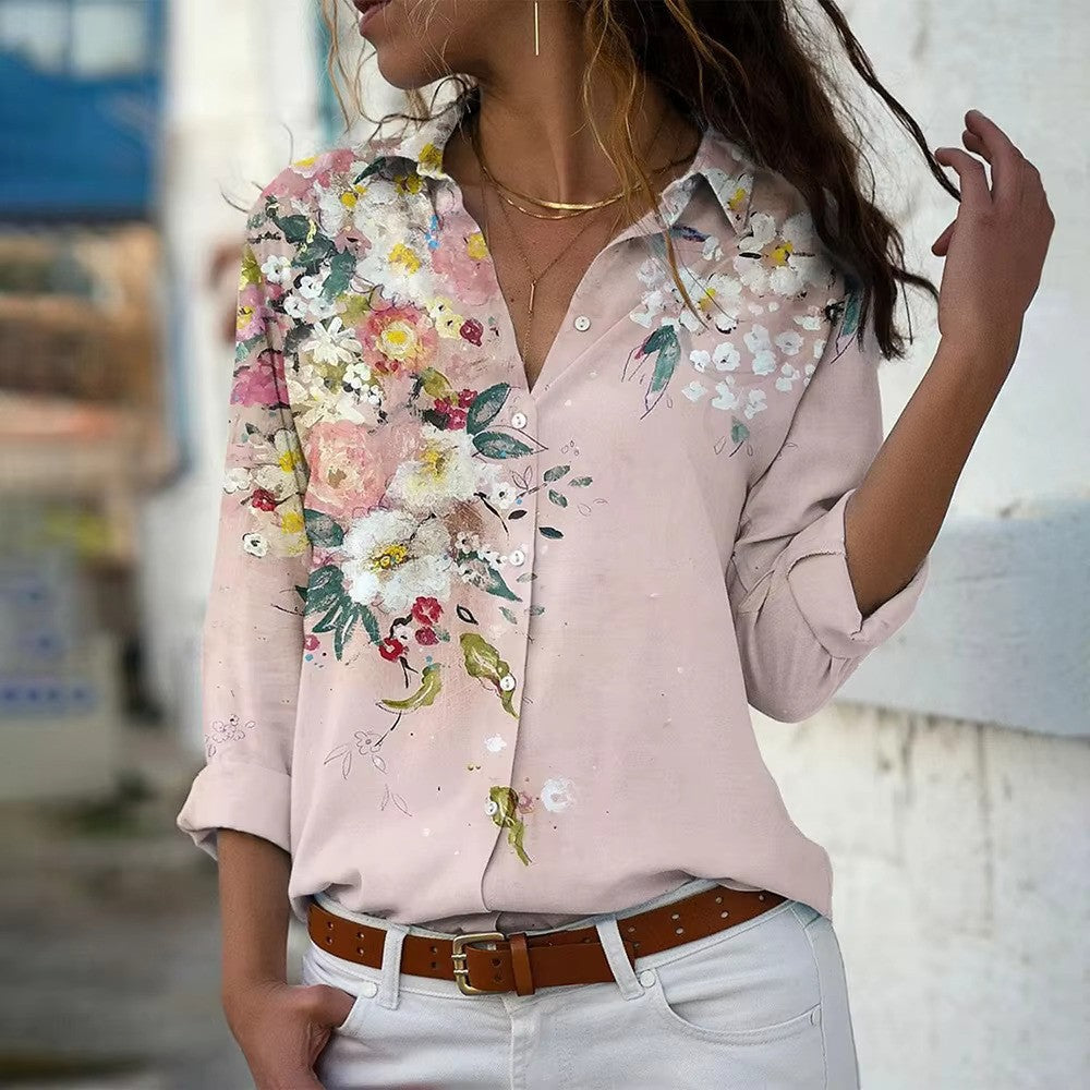 Brani - Elegant overhemd met knoopsluiting en bloemenprint