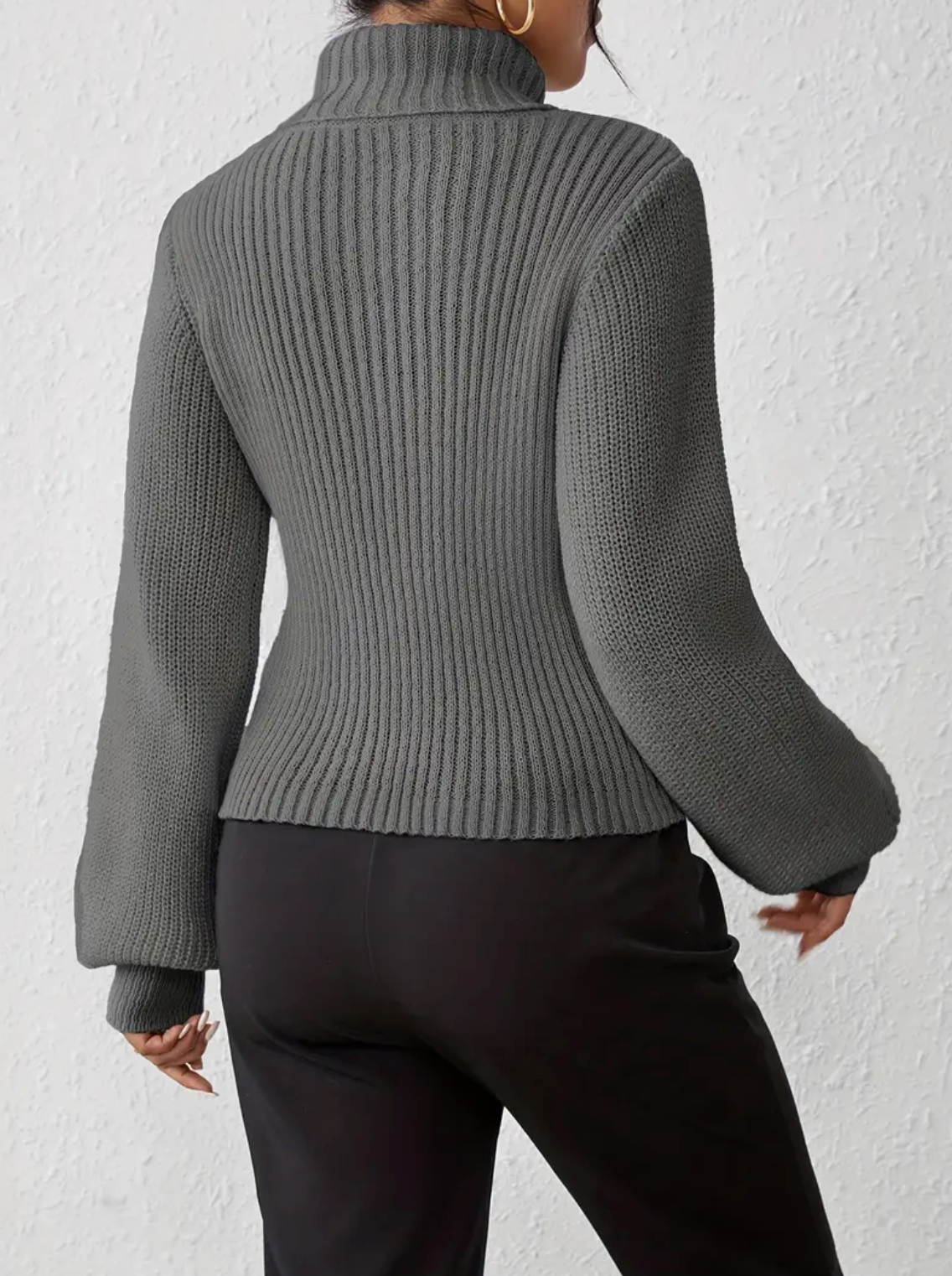 Ava - Sweater met lange mouwen en hoge hals voor een moeiteloze stijl