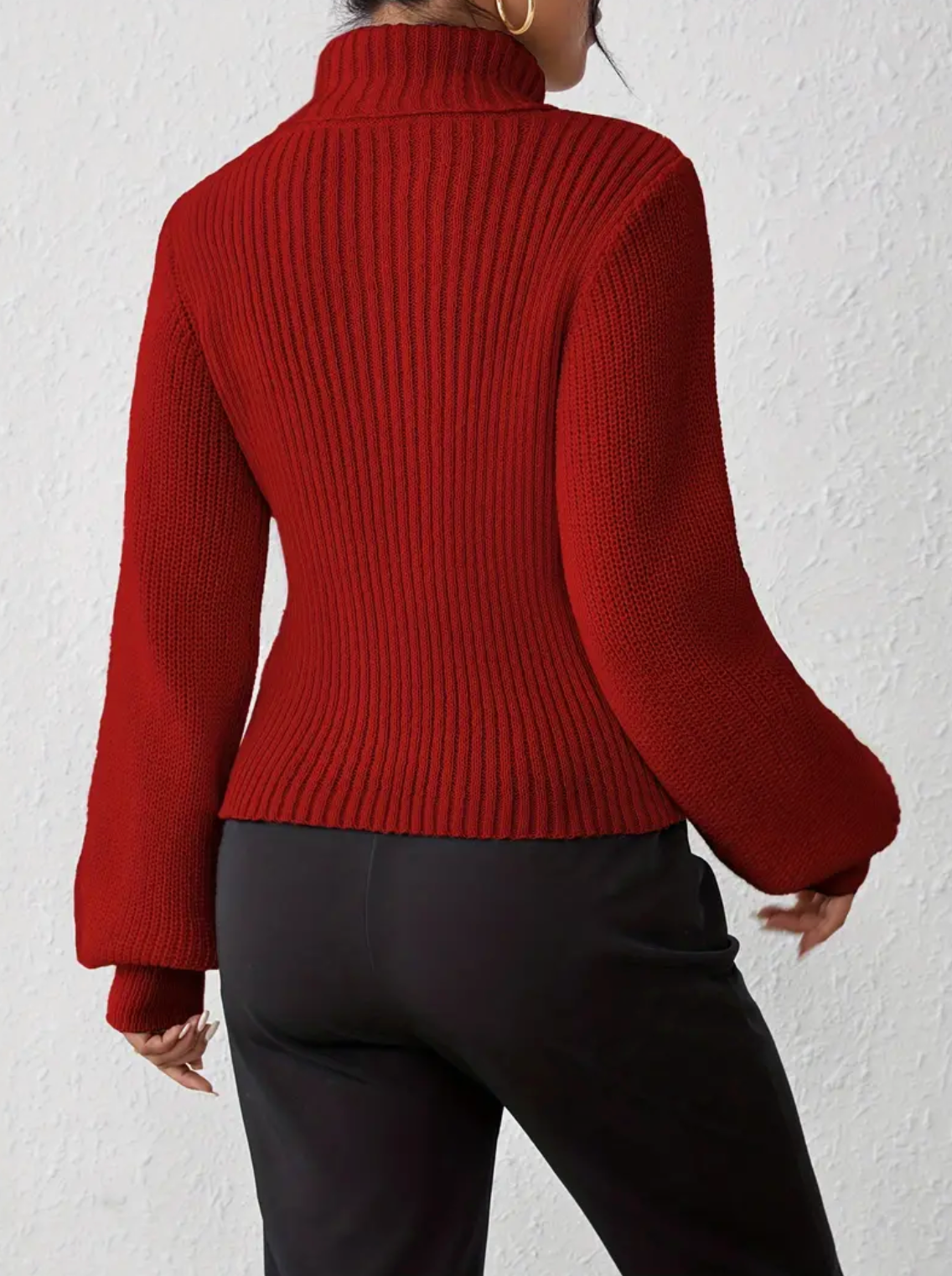 Ava - Sweater met lange mouwen en hoge hals voor een moeiteloze stijl