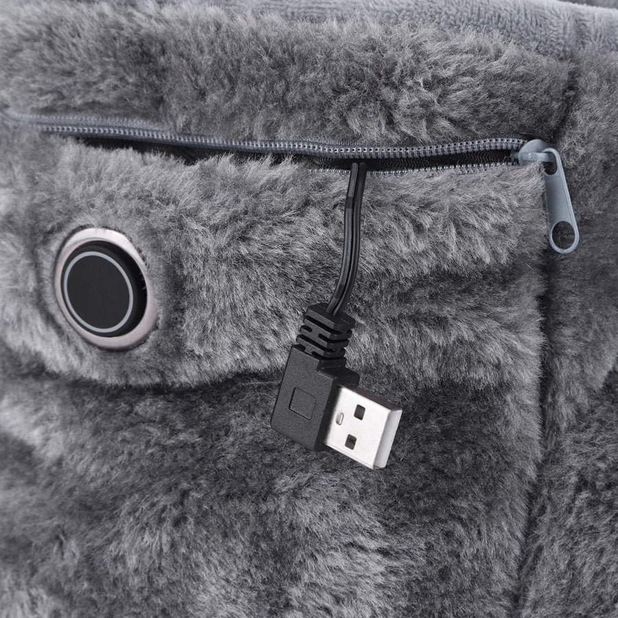 Clara - Comfortabele USB Verwarmde Pantoffels met Enkelbedekking