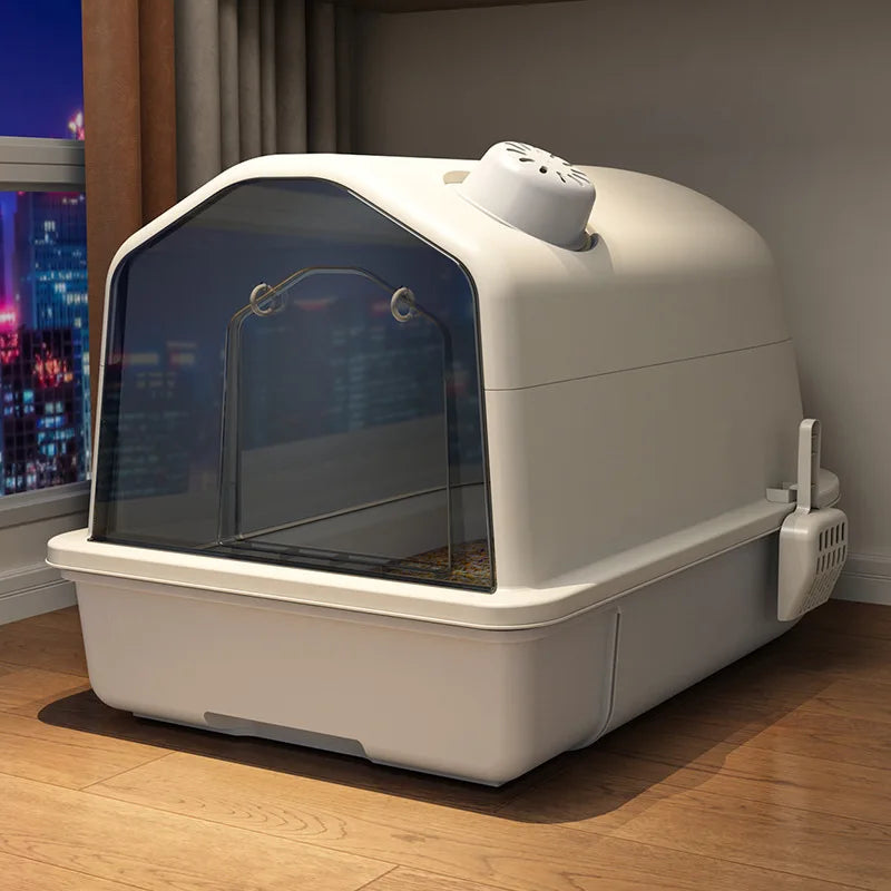 PawVault – Grote kattenbak met deksel en hoge zijkanten