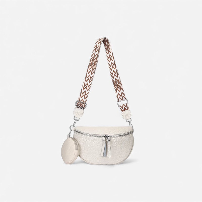 Emma – Schoudertas met Afneembare Bandjes en Ritsvakken