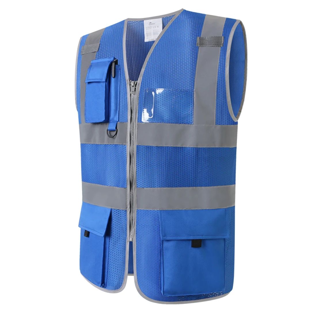 SafeGear - Veiligheidsvest met hoge zichtbaarheid, reflecterende strips en multi-pocket utility-ontwerp