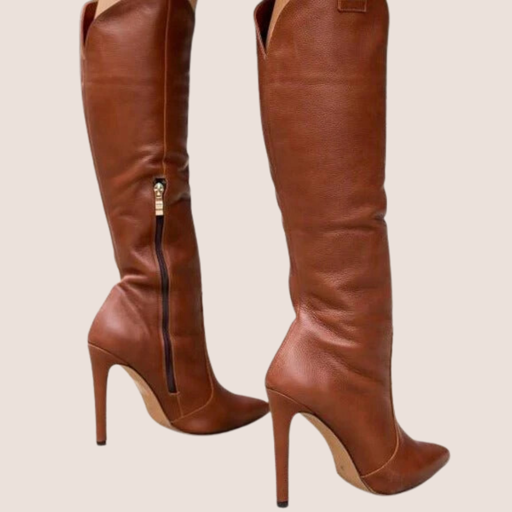 Selene - Sophisticated Comfort Hoge Hak Laarzen met Antislip Zolen
