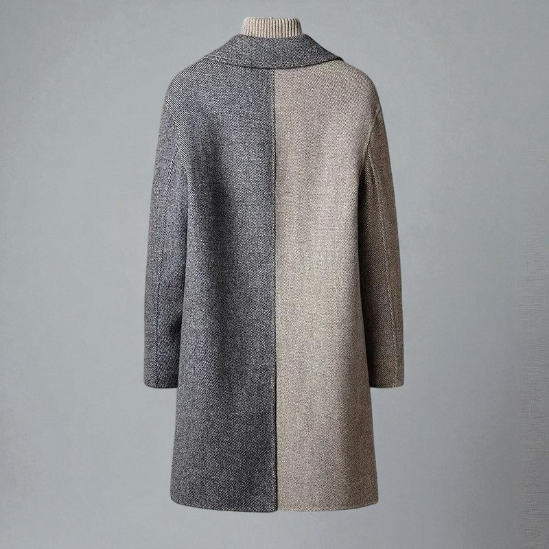 Arvion – Lange mantel met lange mouwen en klassiek ontwerp