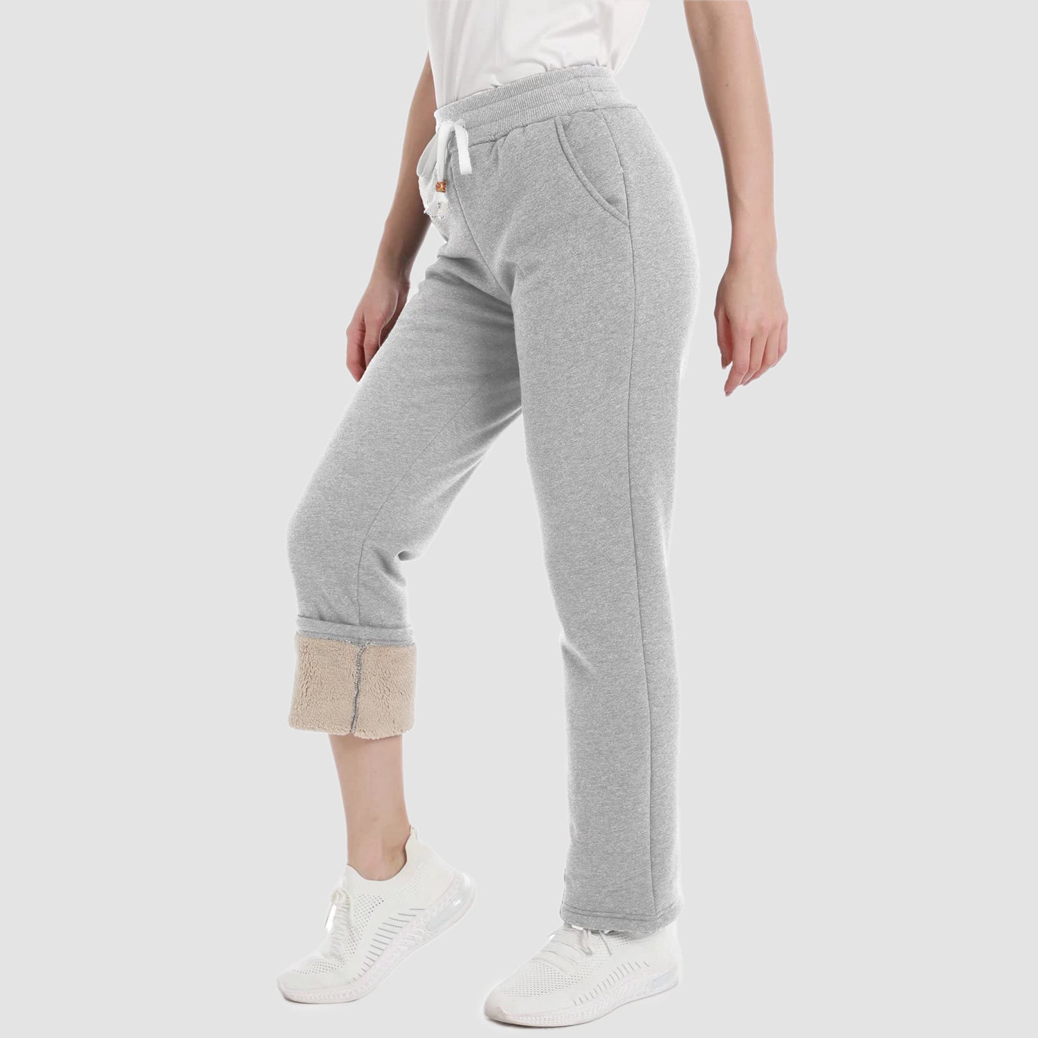 Maria - Casual Sweatpants met een comfortabele omgeslagen zoom en tailleband