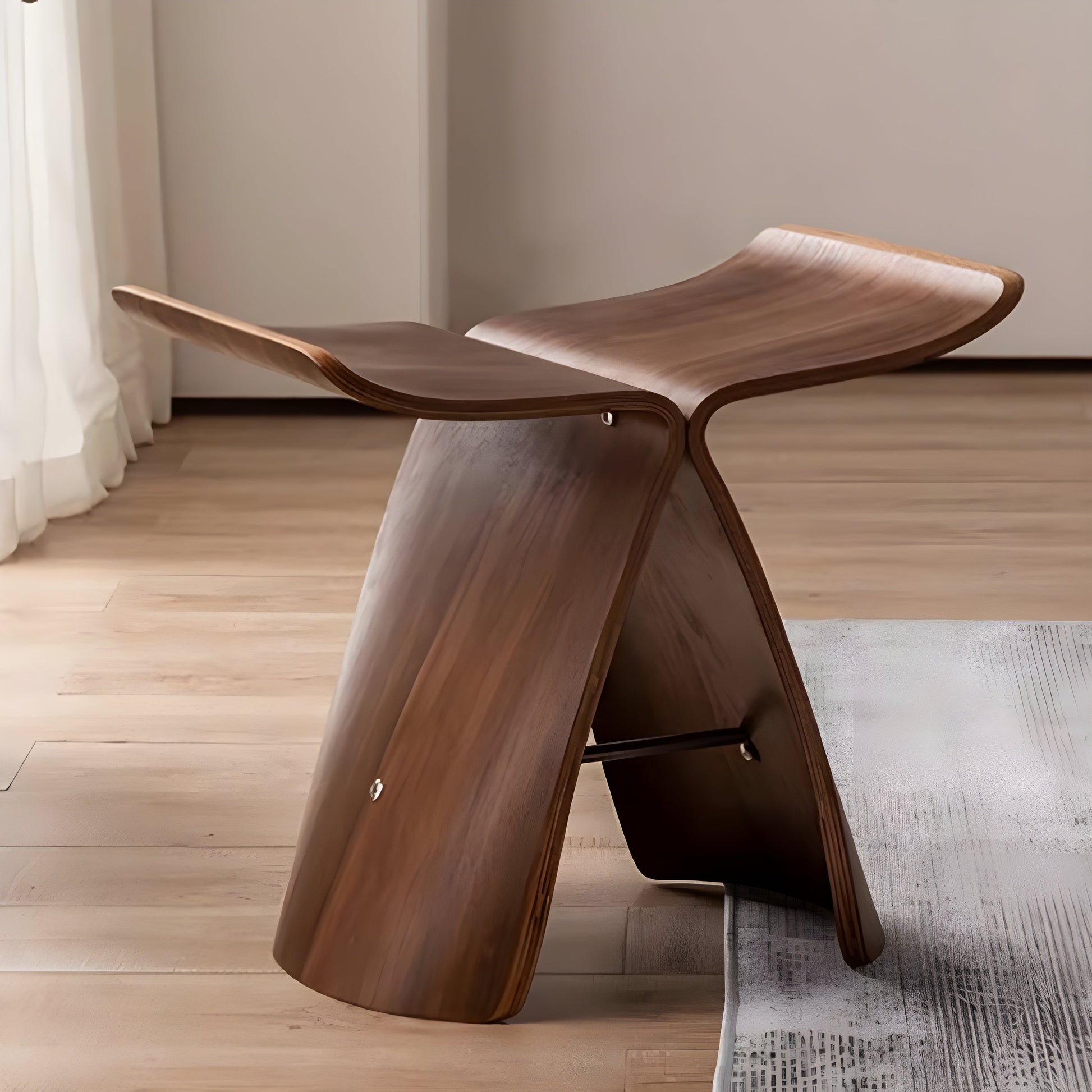 WoodForm – Massief Houten Bank met Rechthoekige Structuur