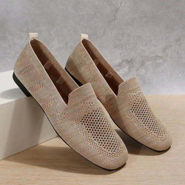 Lina - Lichtgewicht platte schoenen met ademende mesh en antislipzool