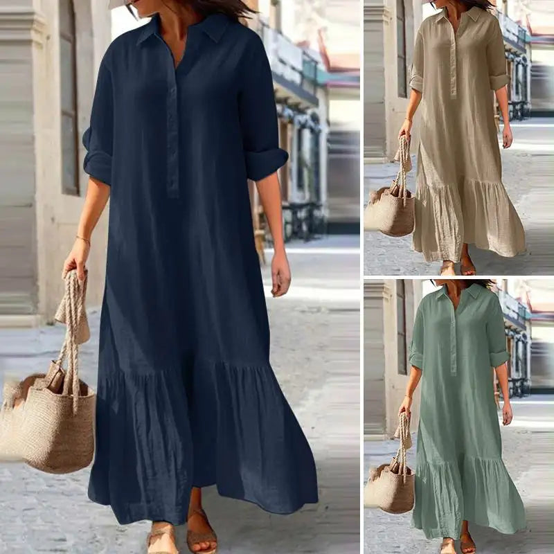 SleekSleeve™ - Chique Jurk Met Lange Mouwen