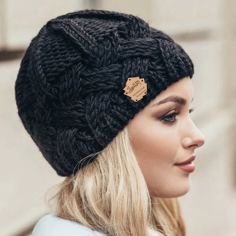 Maria - Beanie met Geribbelde Details en Elastische Boord