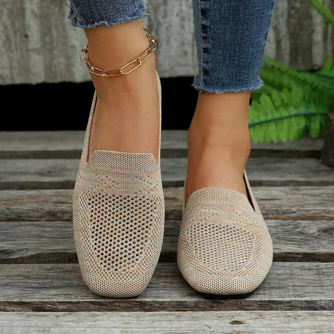 Lina - Lichtgewicht platte schoenen met ademende mesh en antislipzool
