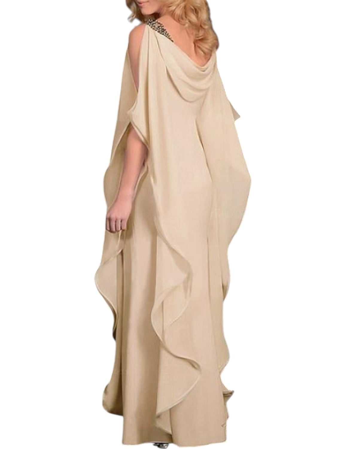 Seraphina - Vloeiende maxi jurk met open schouders