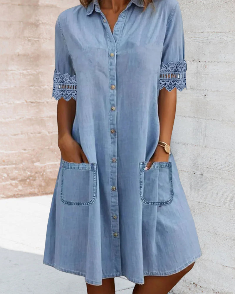 LaceCharm™ - Chique Jurk Met Praktische Zakken