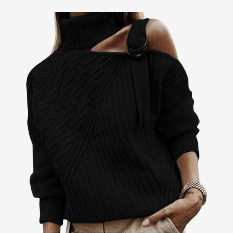 Julia – Lange Mouw Coltrui met Gespdetail