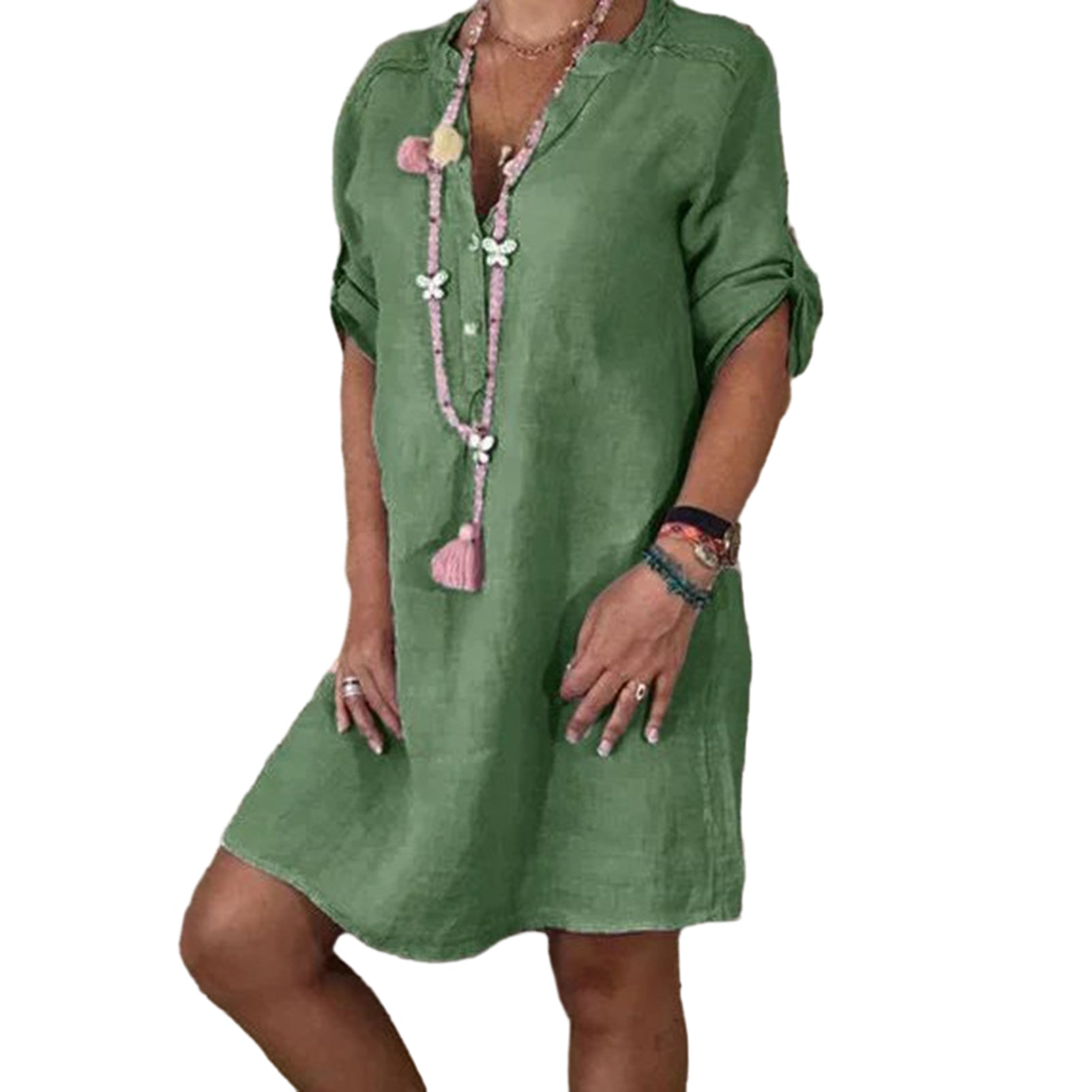 LuxeLinen™ - Moeiteloze Elegantie Jurk