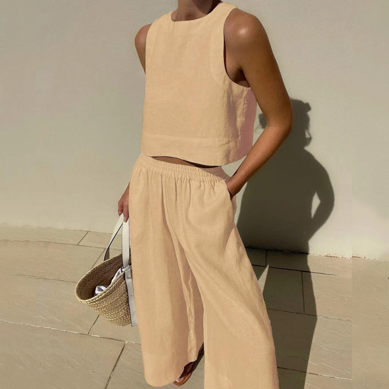 FlexiChic™️ - Dames Outfit Broek Tweedelige Set