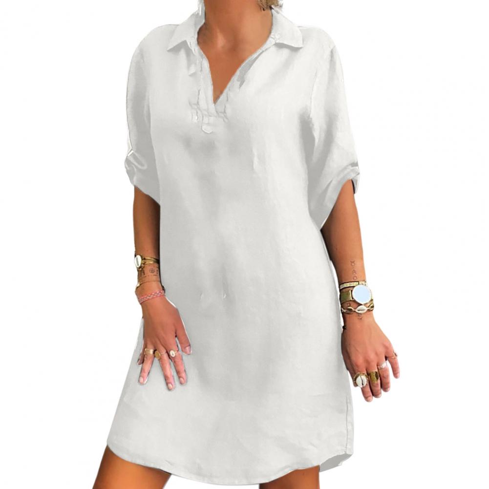 LuxeLinen™ - Moeiteloze Elegantie Jurk