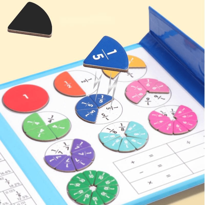 FractionMaster - Montessori magnetisch puzzelboek voor het leren van breuken