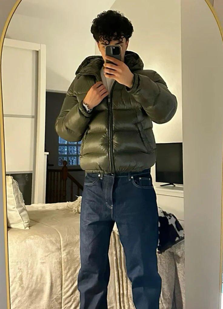 Liam - Capuchon Puffer Jas met Voorkant Rits
