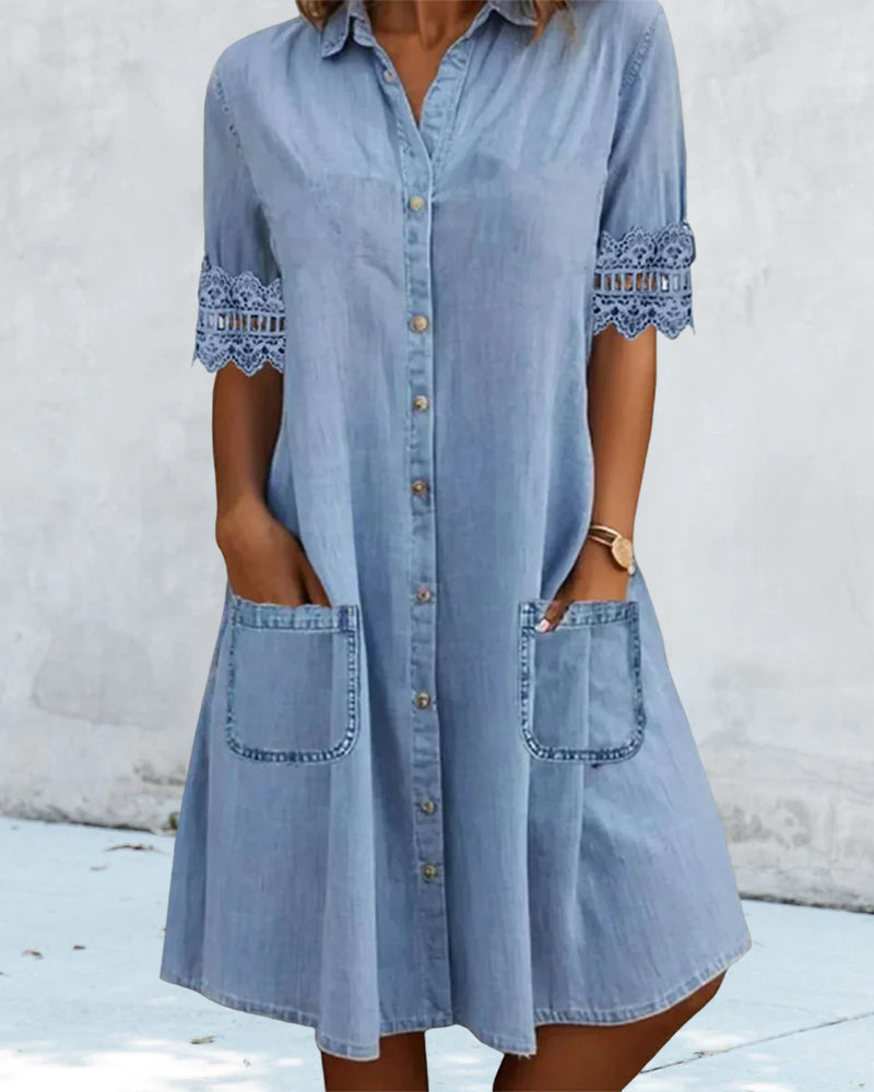 LaceCharm™ - Chique Jurk Met Praktische Zakken