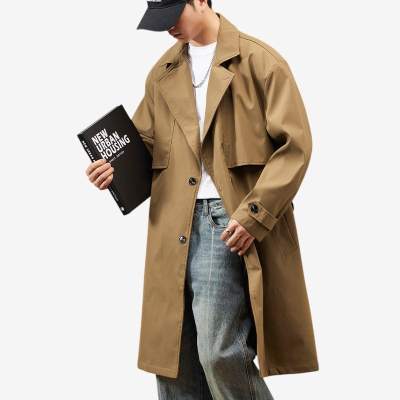 Maxwell – Lange Mouwen Trenchcoat met Knopen en Zakdetail