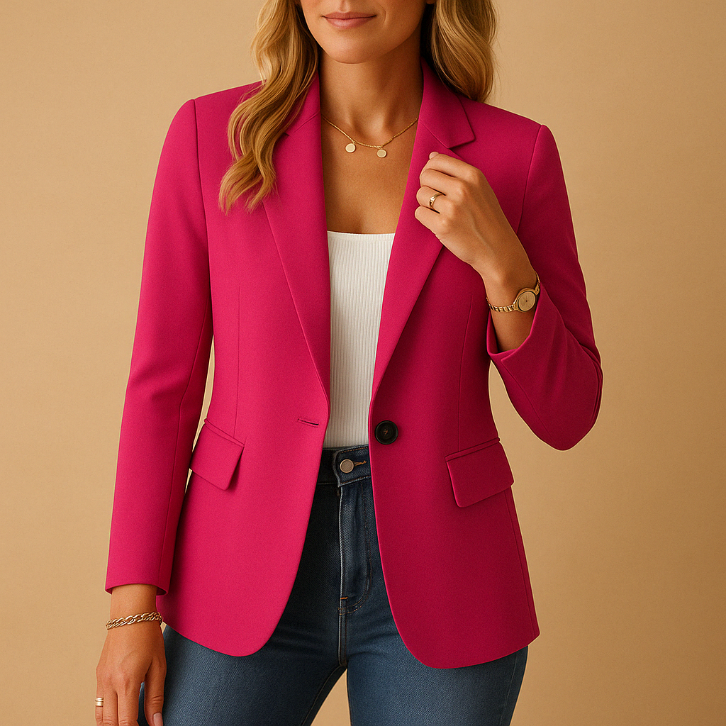 Lucy - Lichtgewicht blazer met lange mouwen en knoopsluiting aan de voorkant