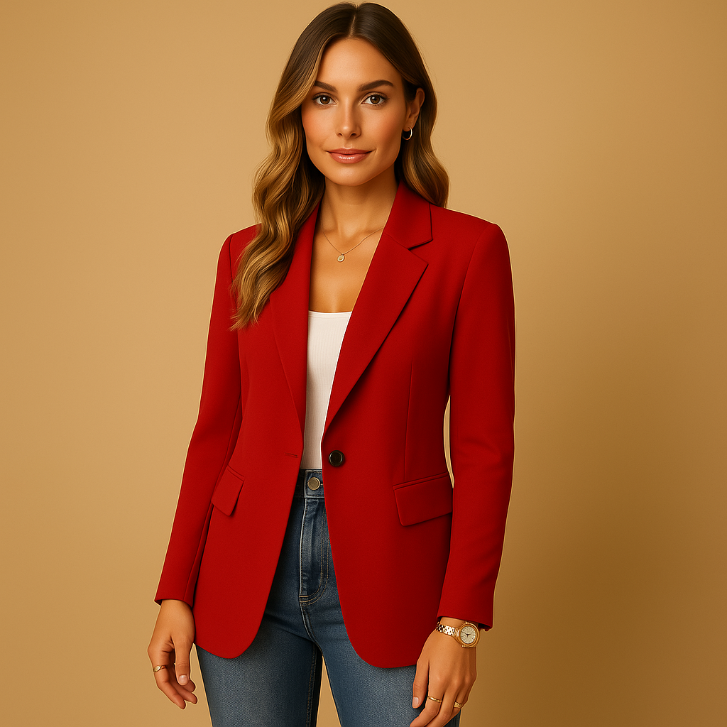Lucy - Lichtgewicht blazer met lange mouwen en knoopsluiting aan de voorkant